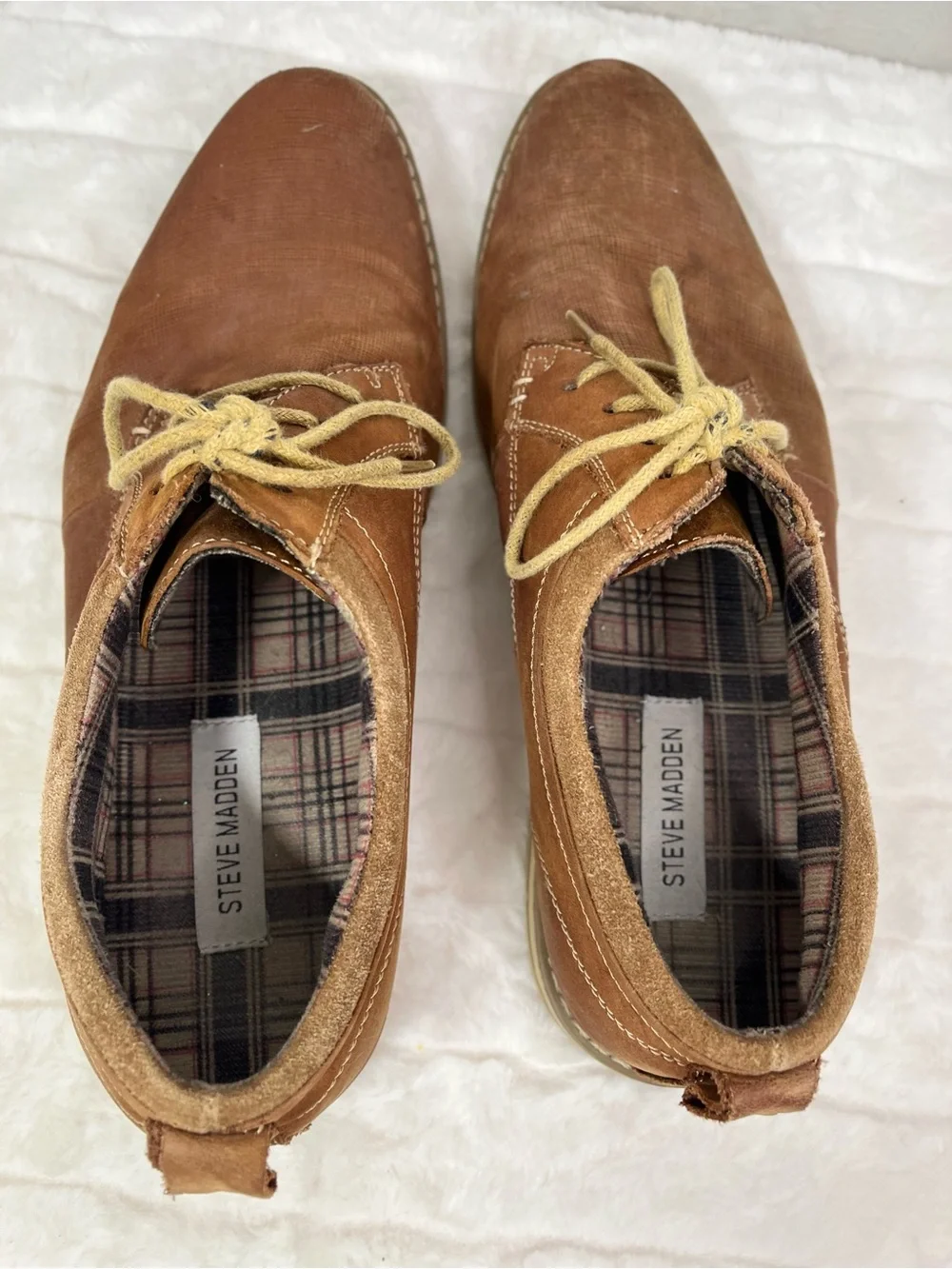 Steve Madden Men's Ferraro Brown Suede Oxfords Size 10.5 Casual Dress Shoes